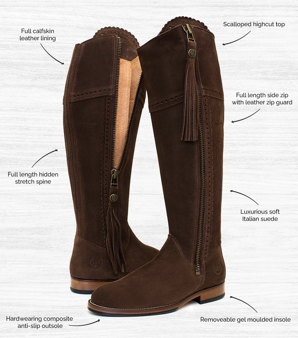 Sovereign Suede Boots with Tassel Brown Bareback Footwear