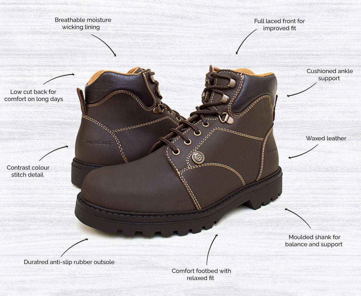 Buffalo Walking Boots Brown Bareback Footwear