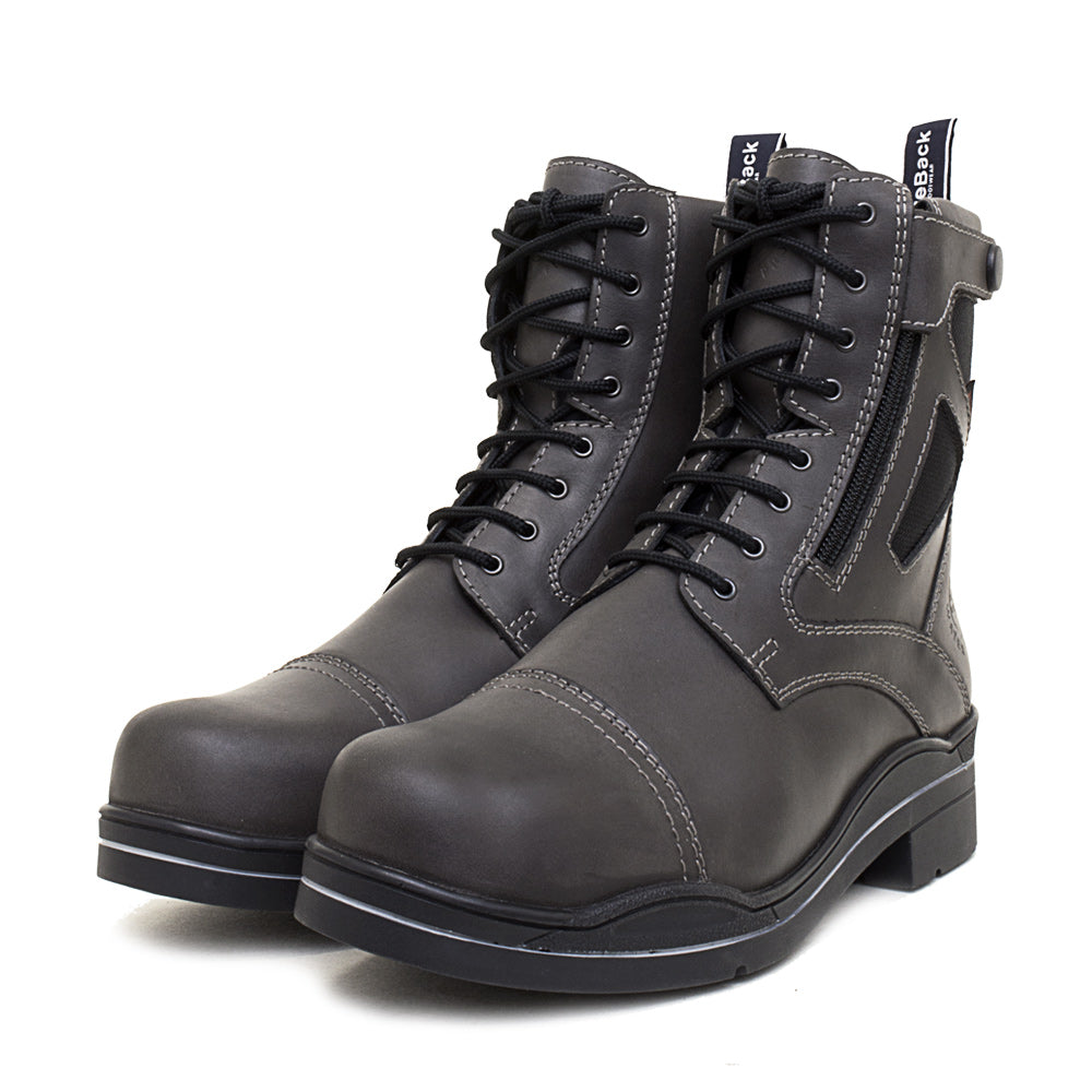 Grey Jodhpur boots with zip 4