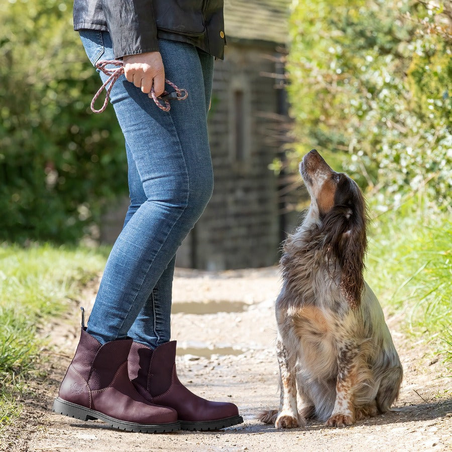 Quebec Waterproof Ankle Boots Bordeaux