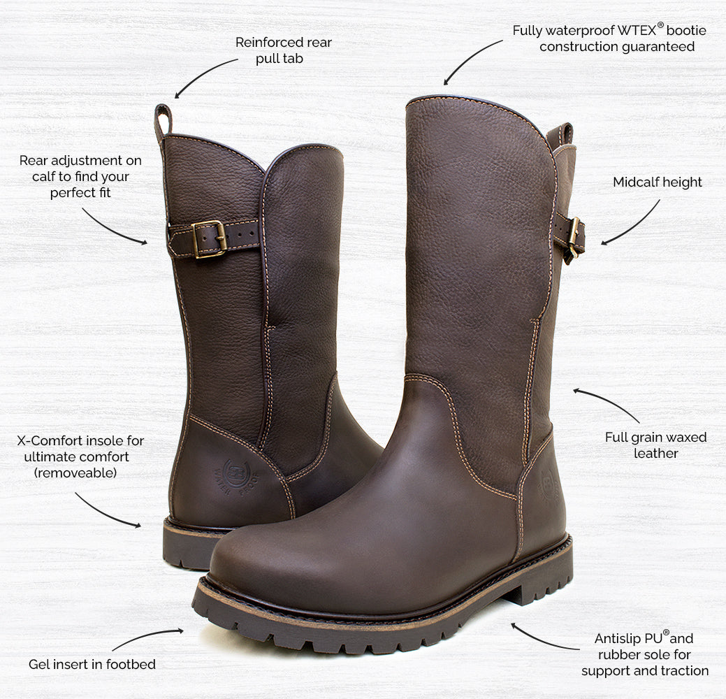 Womens calf 2025 length waterproof boots