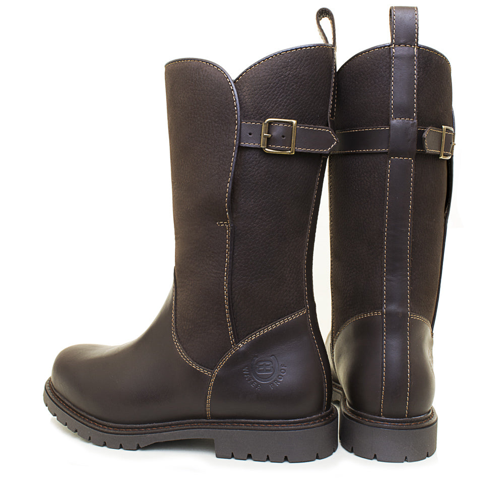 waterproof brown leather boots