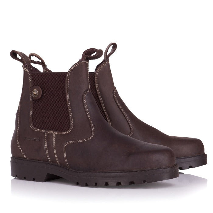 Adults Pull on Bronx Yard Boots Brown Bareback Footwear