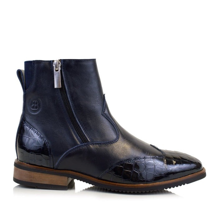 Monroe  Blue Short Boot - Bareback Footwear