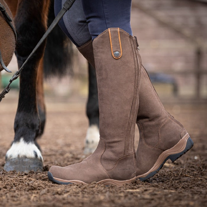 Montana Long Riding Boots Brown Bareback Footwear