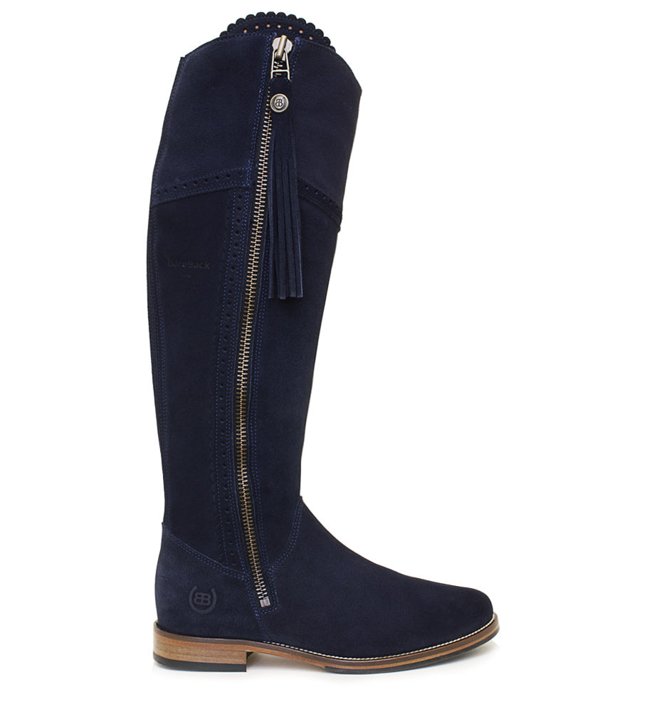 Navy long boots store sale