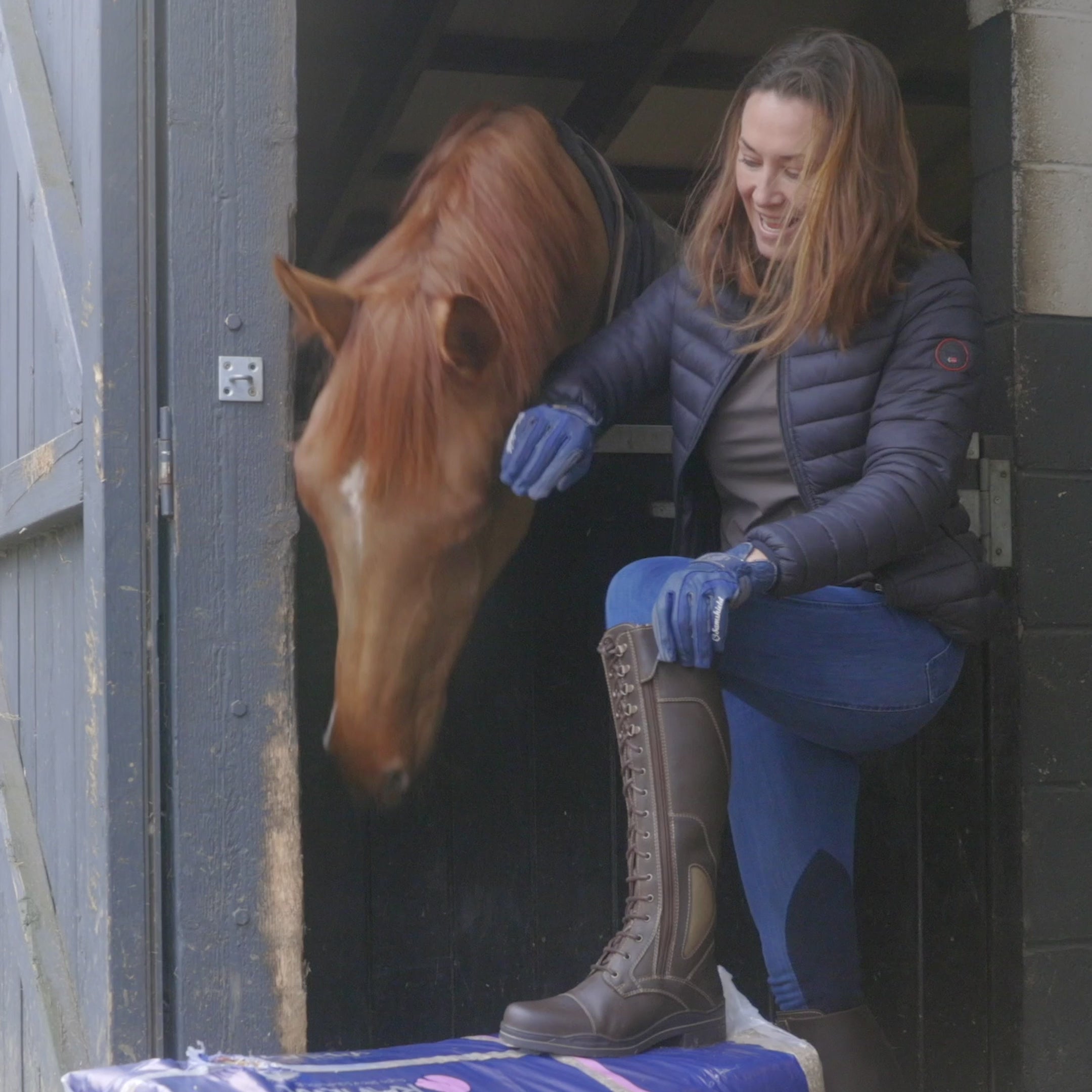 Girl in clearance riding boots