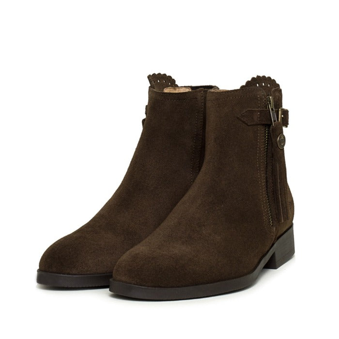 Valencia Suede Tassel Boots Brown