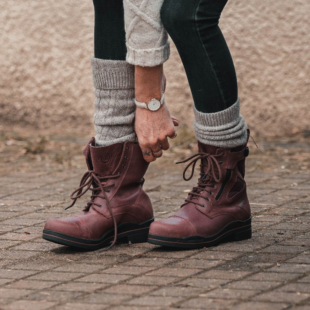 Kentucky Storm Waterproof Jodhpur Boots Bordeaux Bareback Footwear